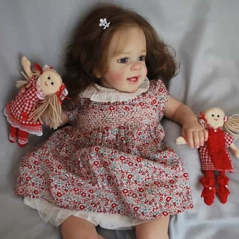 FINEALL Handmade Truly Real Lifelike Cloth Body Baby Doll Best Gift for